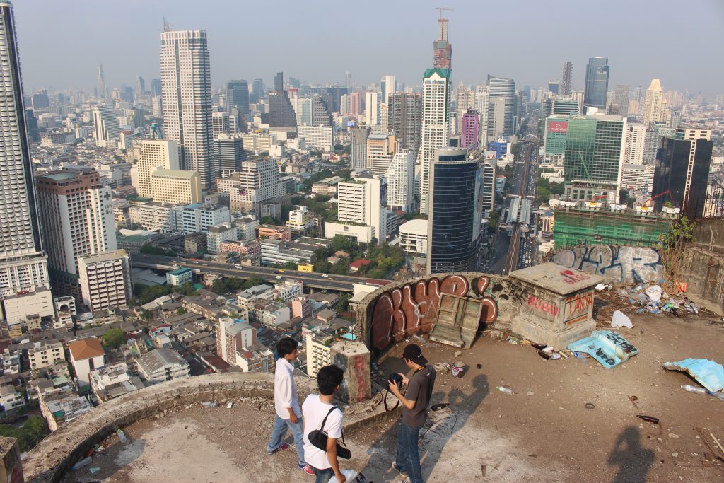 A view of Bangkok from the top of the Sathorn Unique Tower